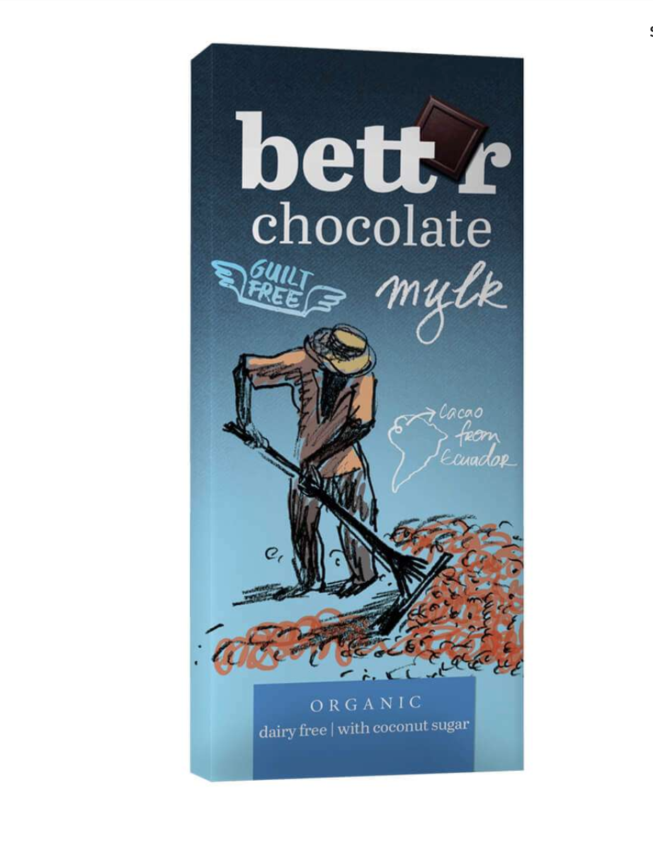 Wegańska czekolada słodka BIO – Mylk Choc, Bio, Bett’r, 60g